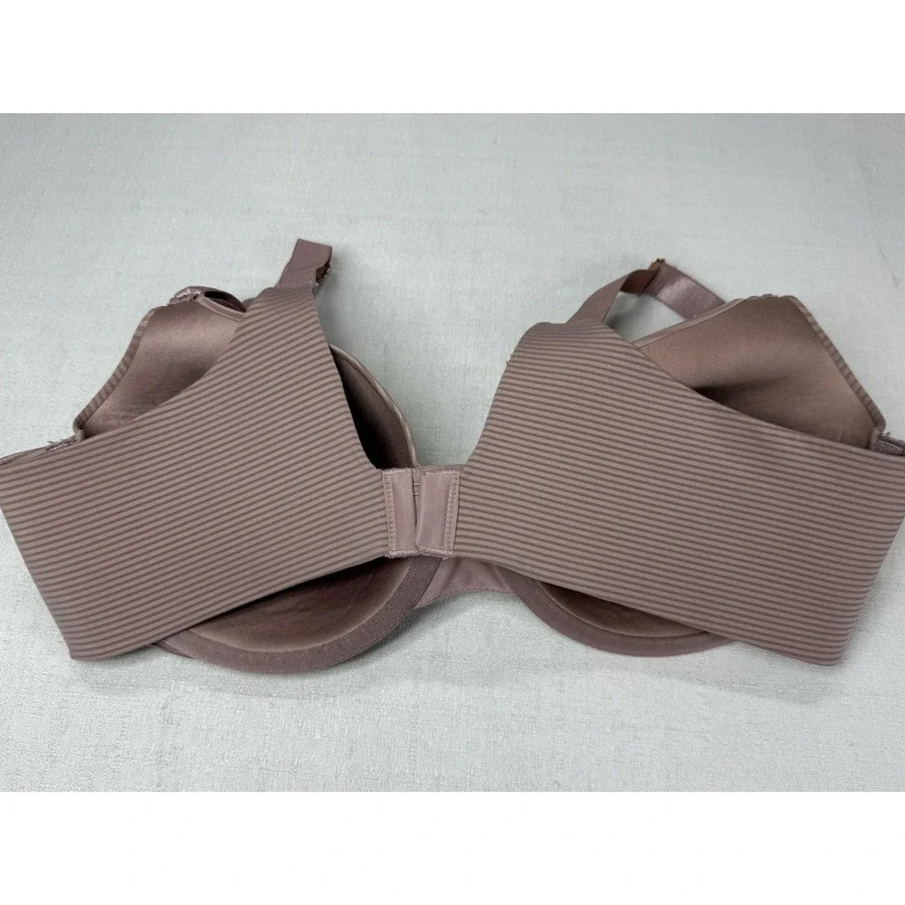 Vanity Fair 40C Bra Taupe Striped Soft Stretchy No Padding Underwire - Picture 4 of 6